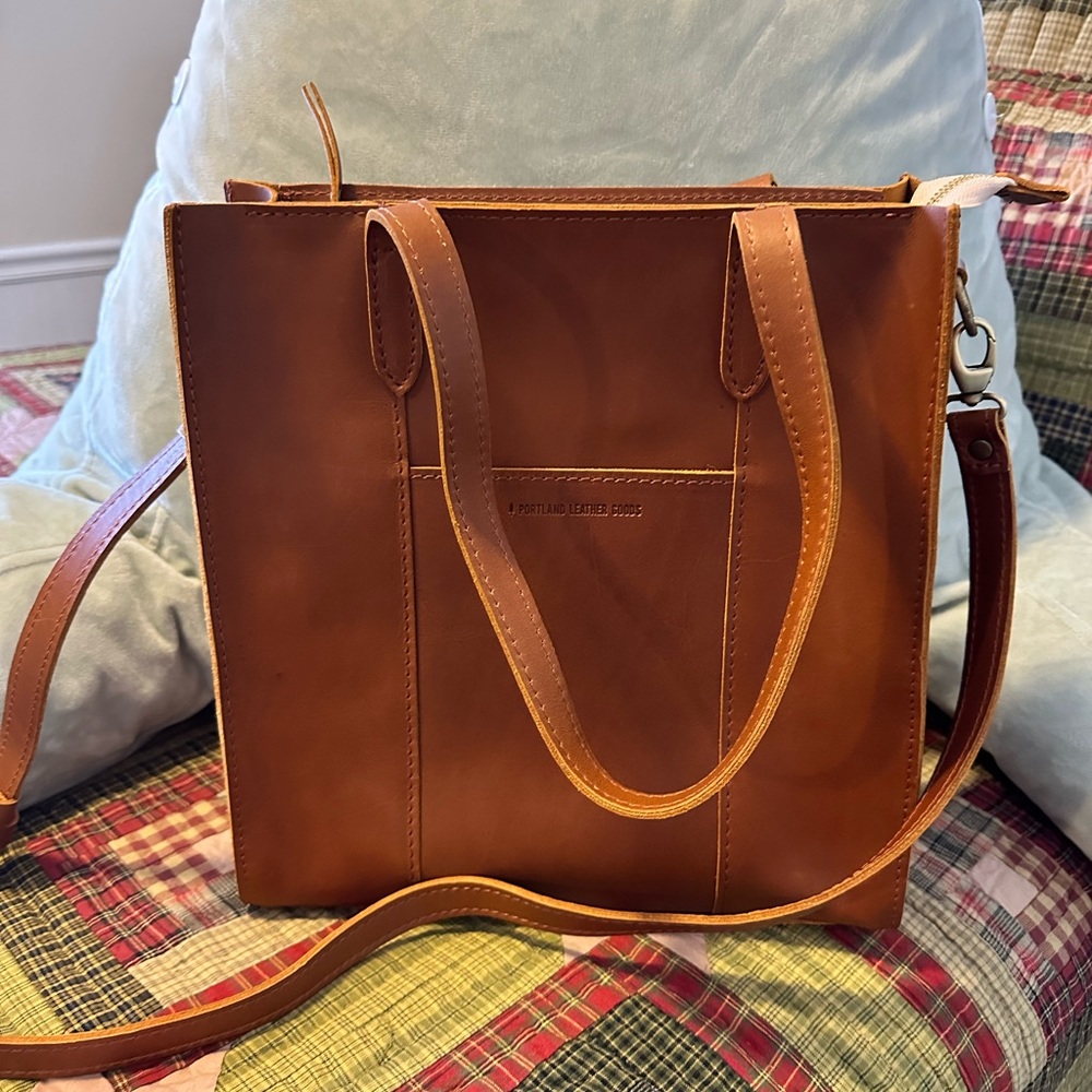 Portland leather tote/crossbody